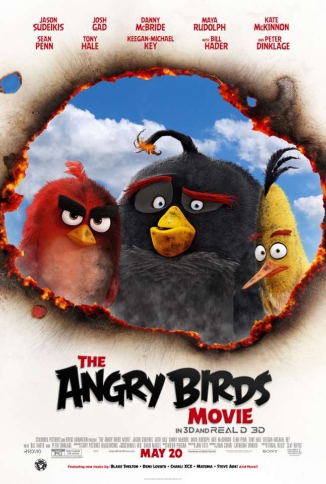 Plakat filmowy z Angry Birds puzzle online