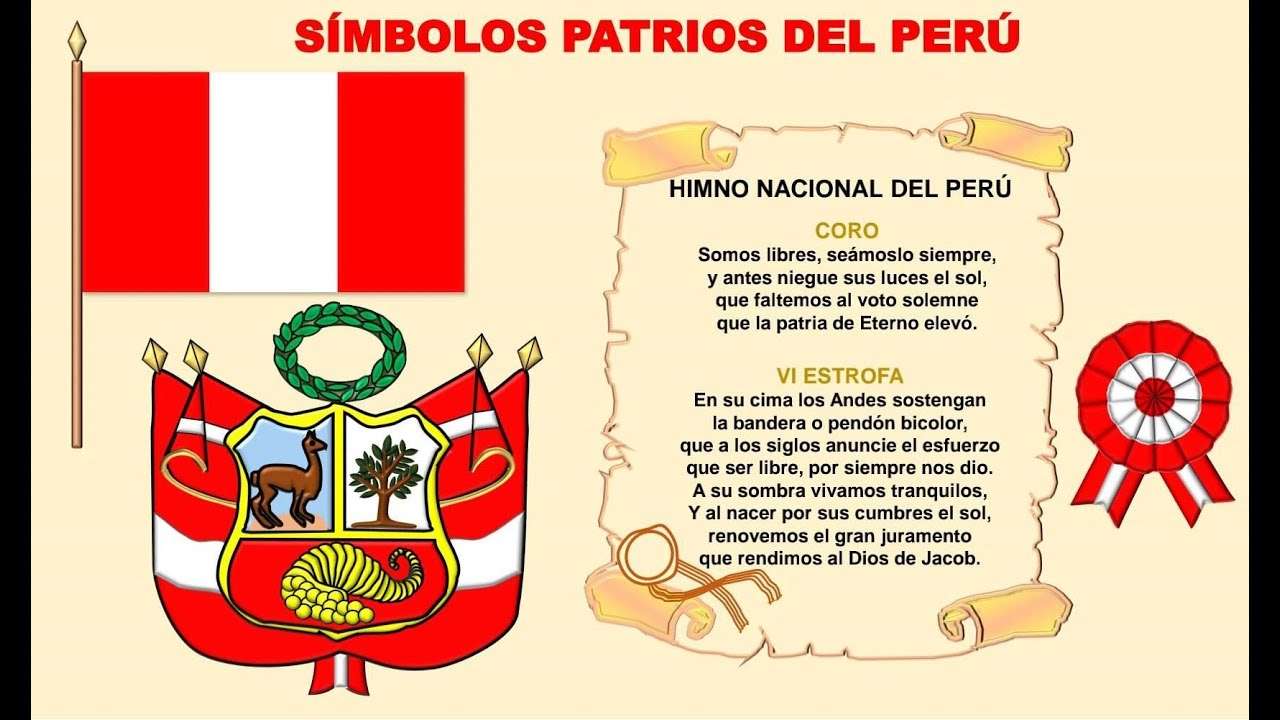 Imagenes De Los Simbolos Patrios Del Peru Para Pintar Kulturaupice