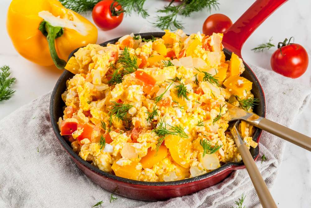 Warzywa z jajecznicą puzzle online