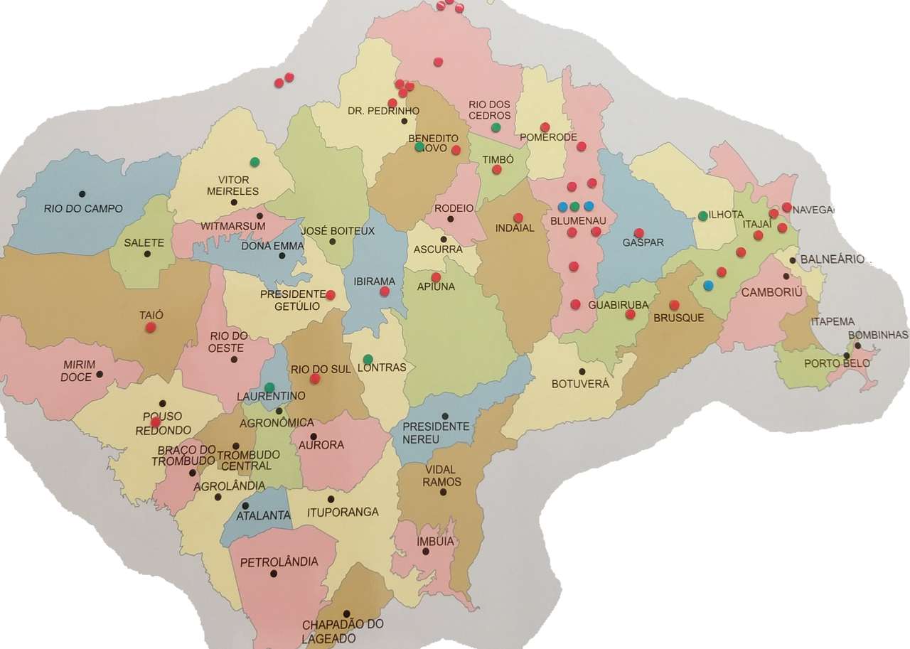 Mapa regionalna. puzzle online