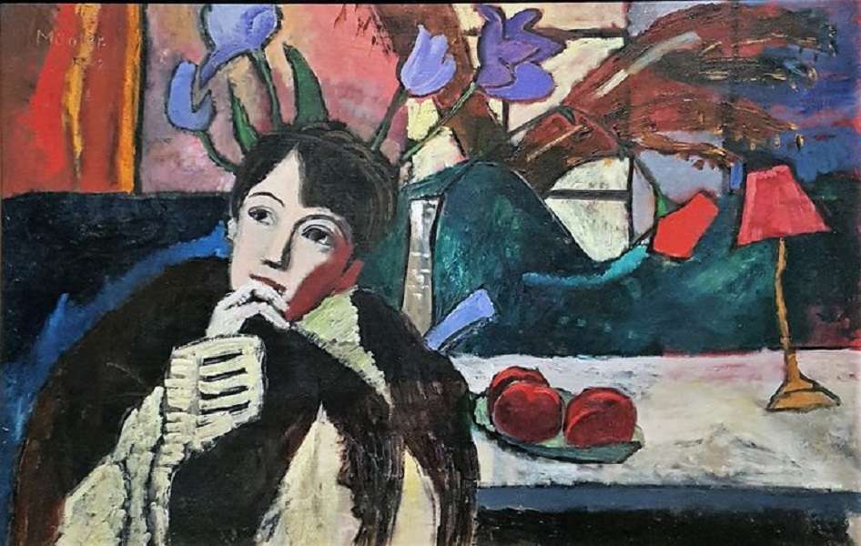 "Sinnende" Gabriele Münter (1917) puzzle online