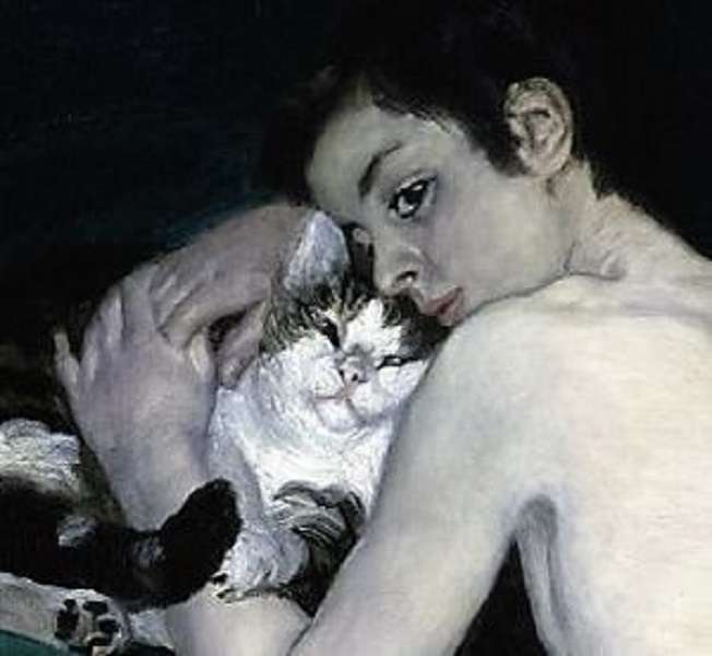 "GOO z kotem" Pierre Auguste Renoir puzzle online