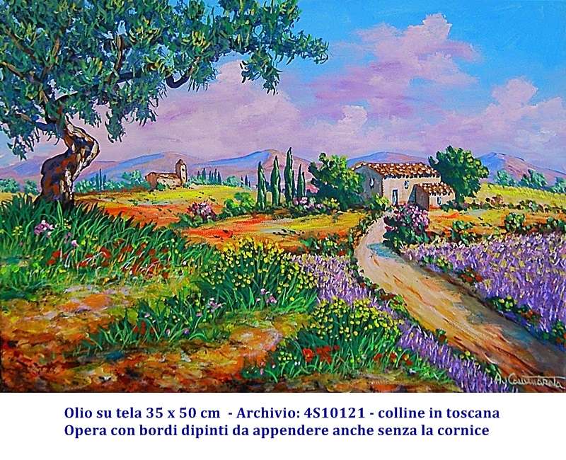 Wzgórza w Toskanii. puzzle online