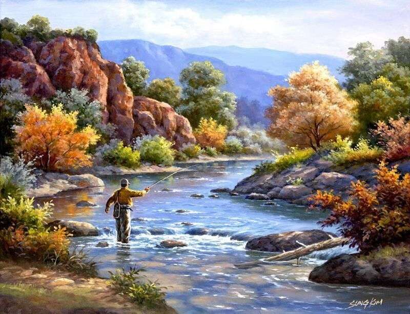 Fishing in the river puzzle