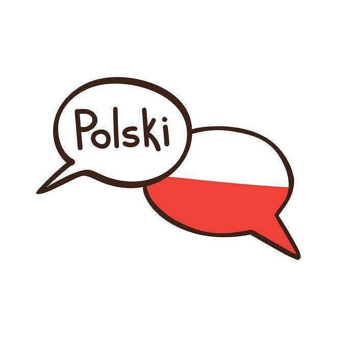 Język polski flaga puzzle online