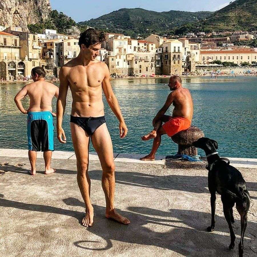 Fabio i jego pies puzzle online