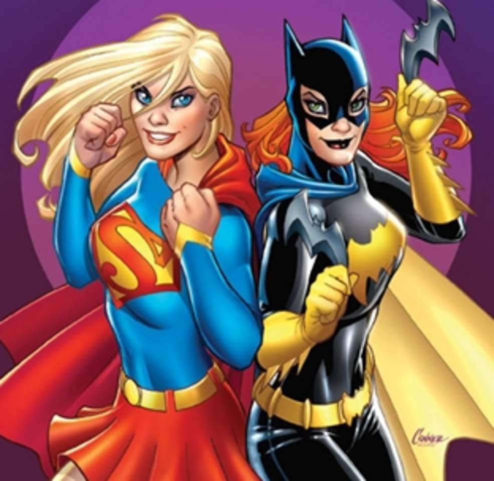 Supergirl i batgirl. puzzle online