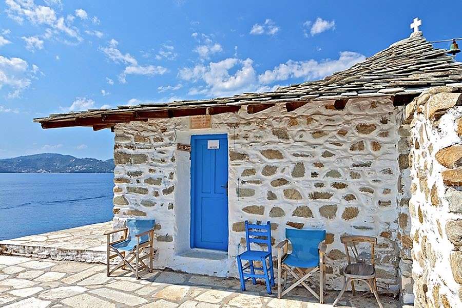 Kaplica Ślubna Skiathos Greek Island puzzle online