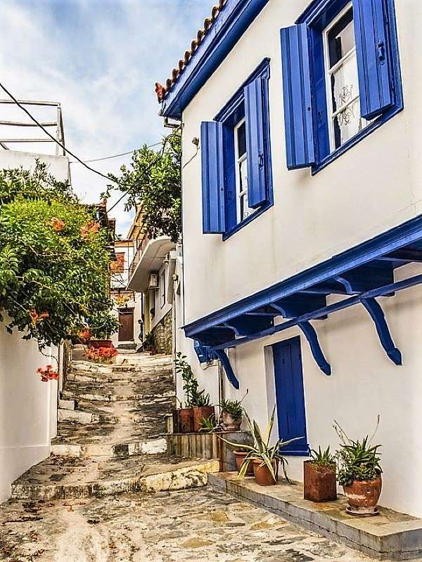Skopelos Greek Island Chora puzzle online