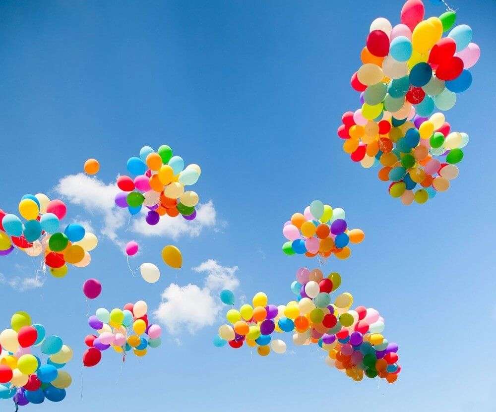 Kolorowe balony puzzle online