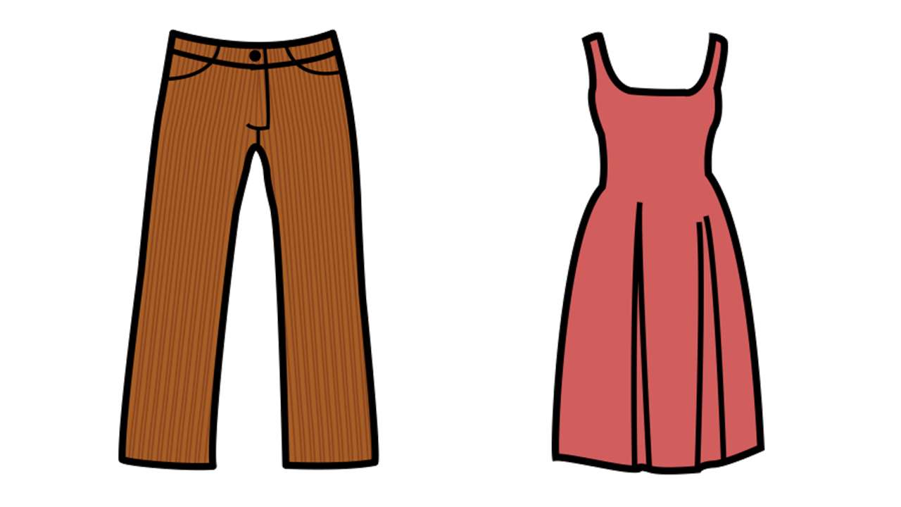Spodnie i sukienka puzzle online