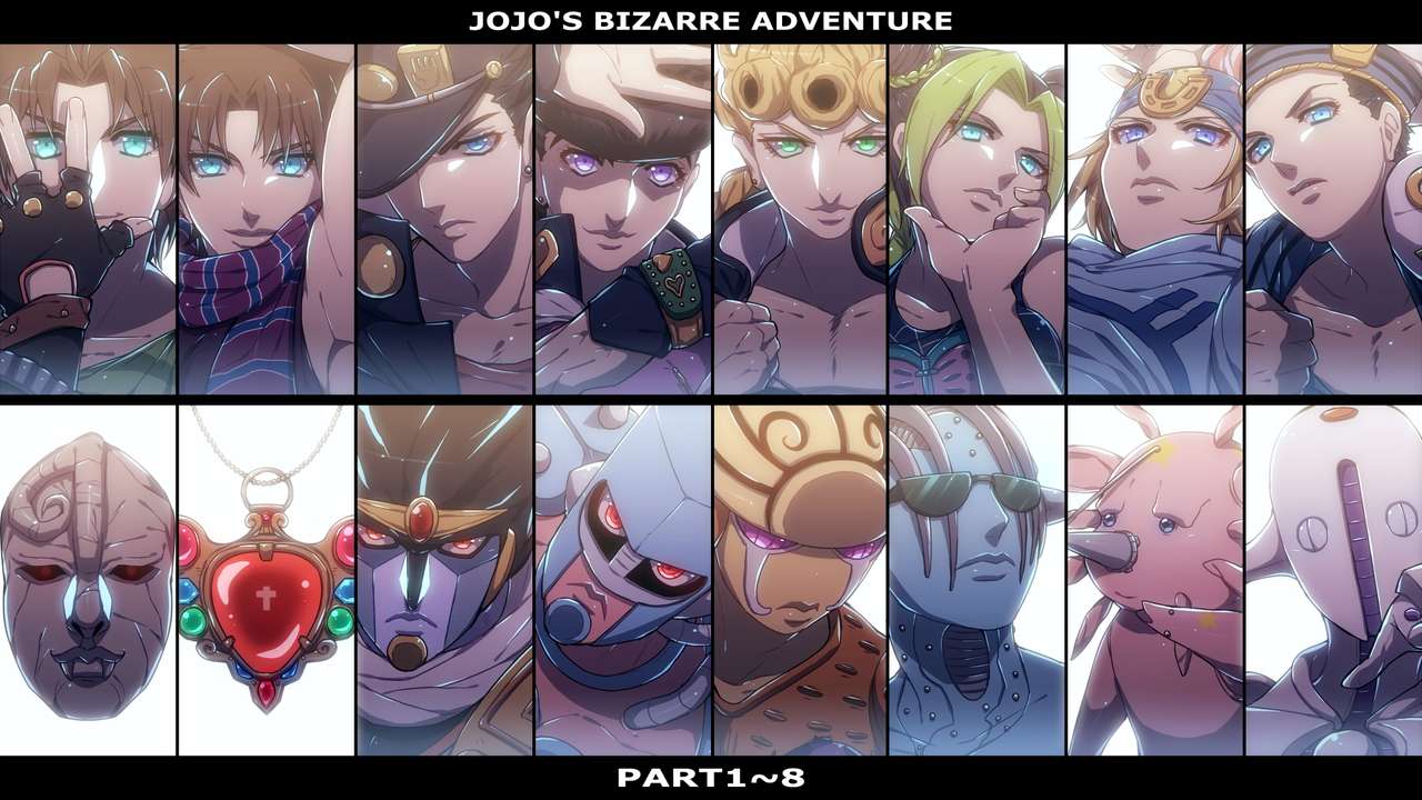 Bizarre Adventure JoJo 1-8 puzzle online