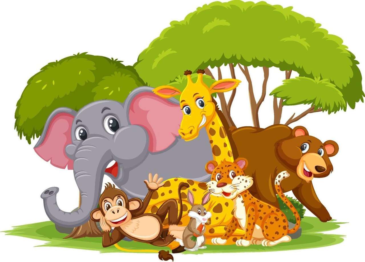 Zwierzęta dżungli. puzzle online