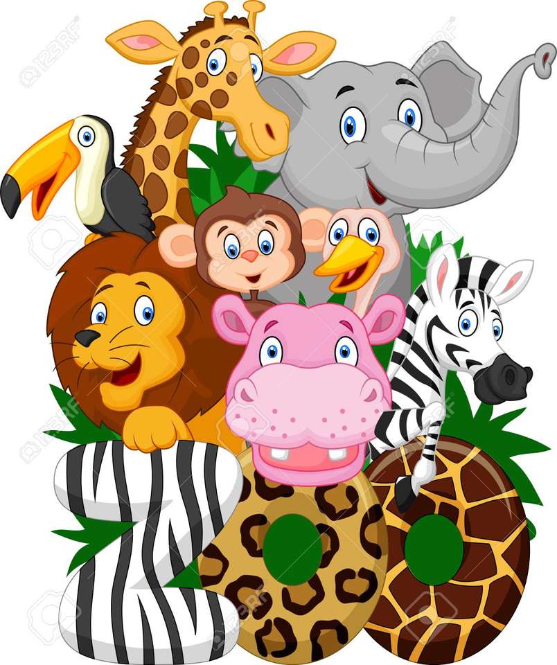 Zwierzęta dżungli. puzzle online