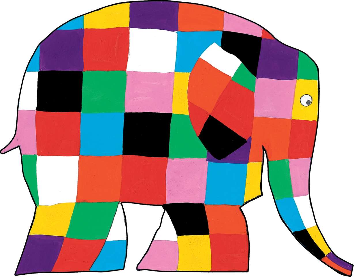 Elmer: kolorowy słoń puzzle online