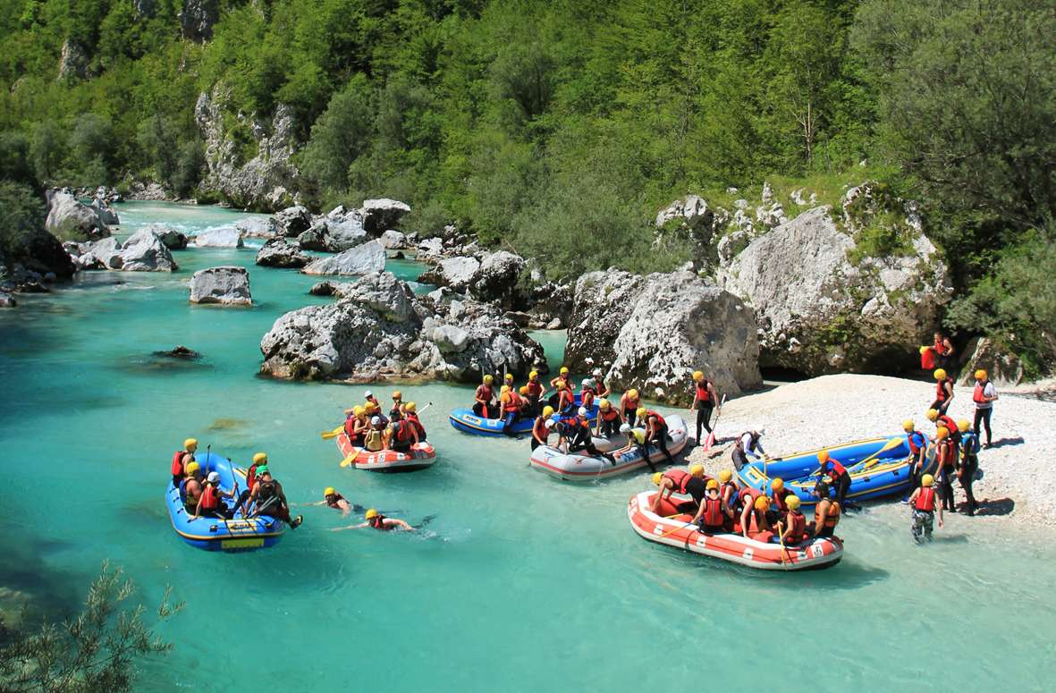 Rafting na rzece w Słowenii puzzle online