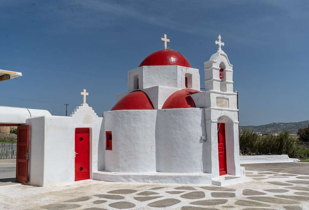 Kościół na greckiej wyspie Mykonos puzzle online