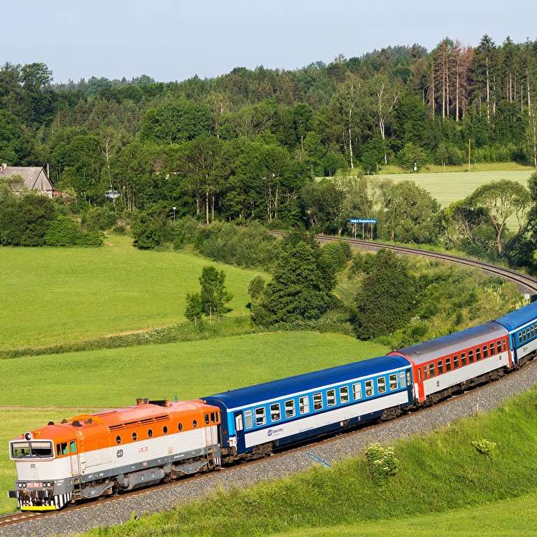 Podróż pociągiem w Czechach puzzle online