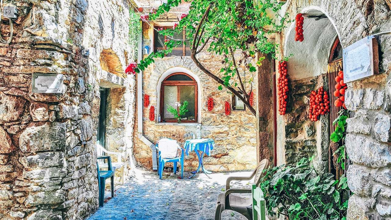 Mesta na Chios Grece Island puzzle online