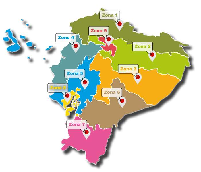Obszary planowania Ekwadoru. puzzle online