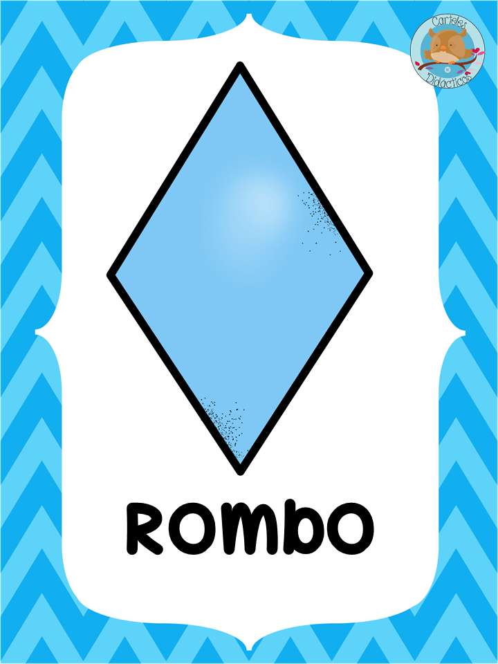 Rombo kształt geometryczny. puzzle online