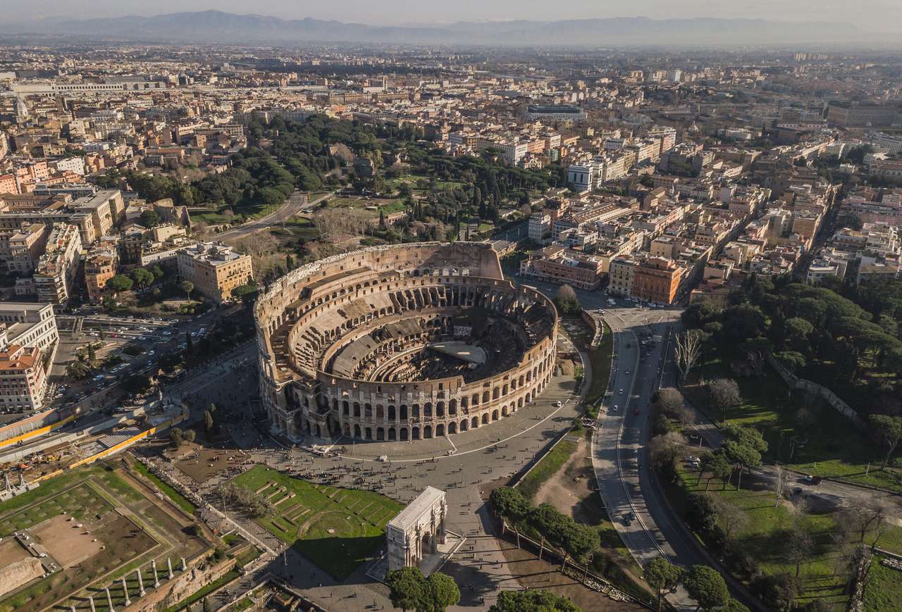 Aerial view of Colosseum puzzle online
