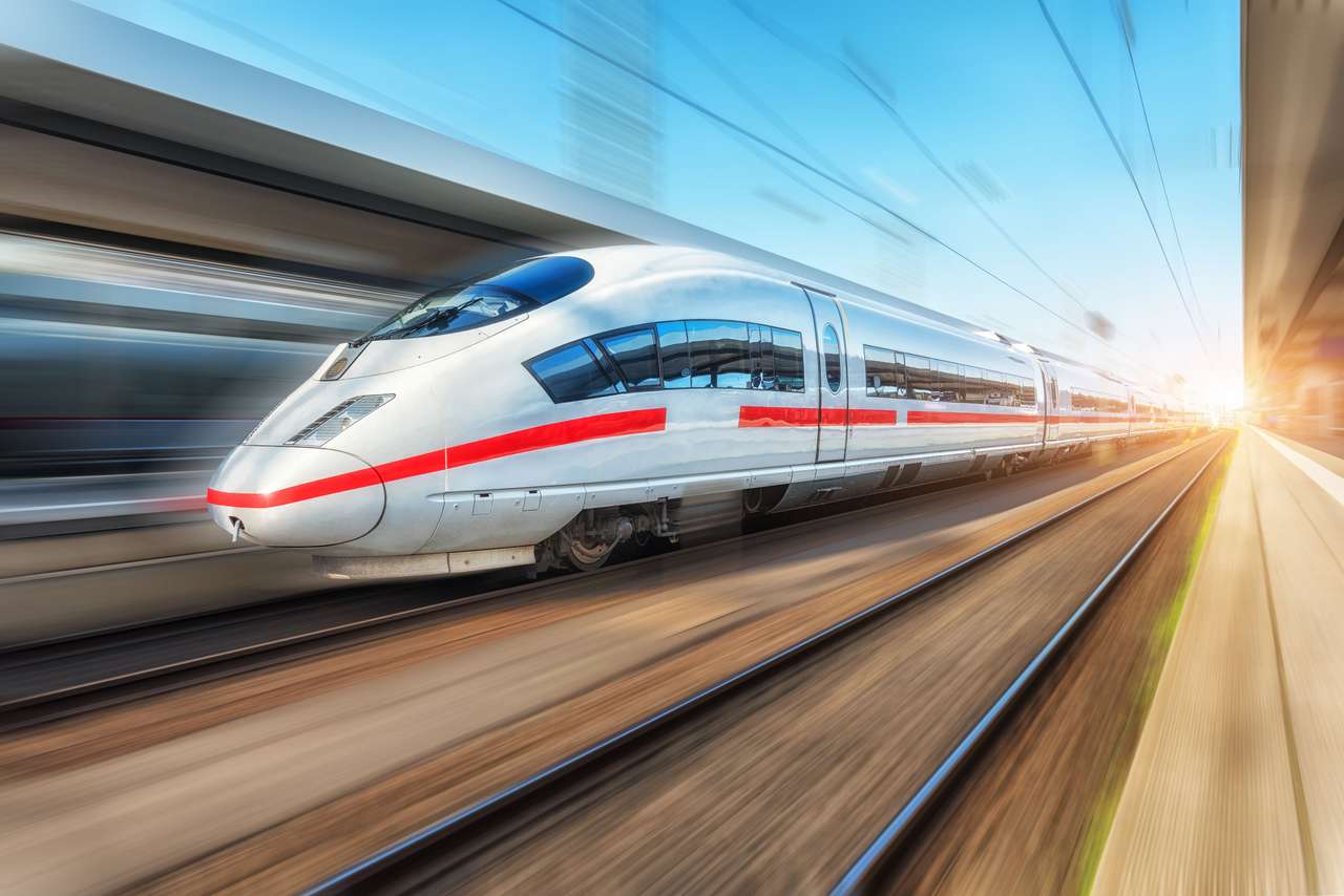 Nowoczesny pociąg wysokiej prędkości puzzle online