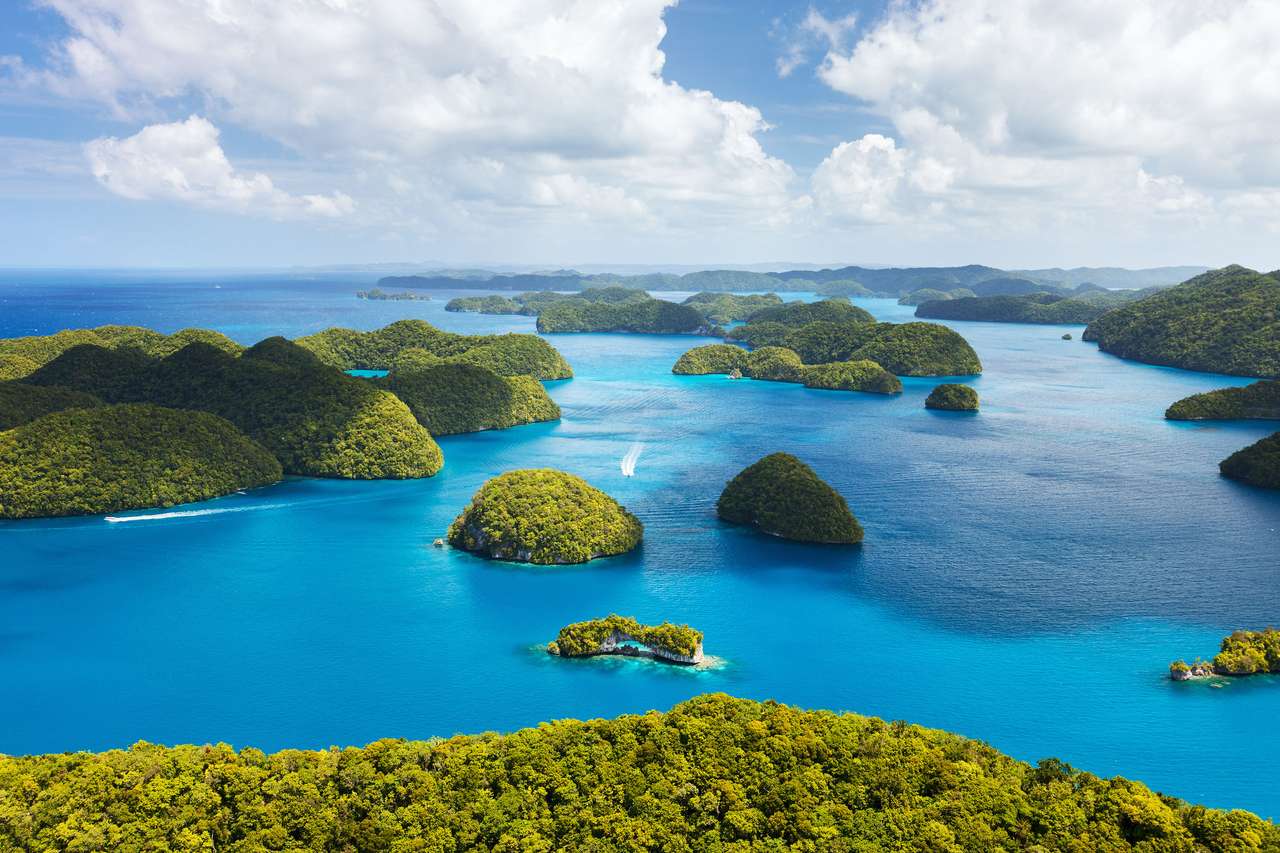 Piękny widok na wyspy Palau z góry puzzle online