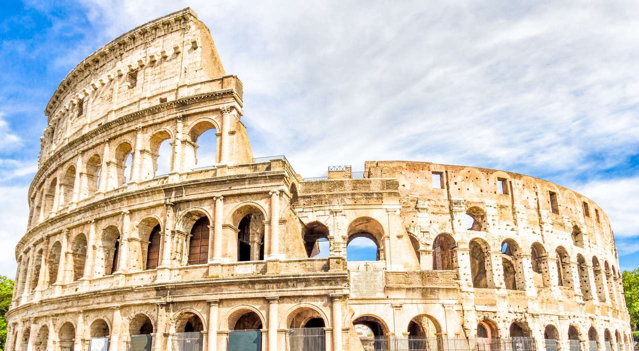 Starożytna cegła Colosseum, Rzym, Włochy puzzle online