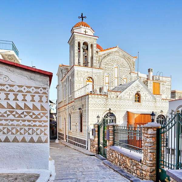 Kościół na wyspe Chios w Grecji puzzle online