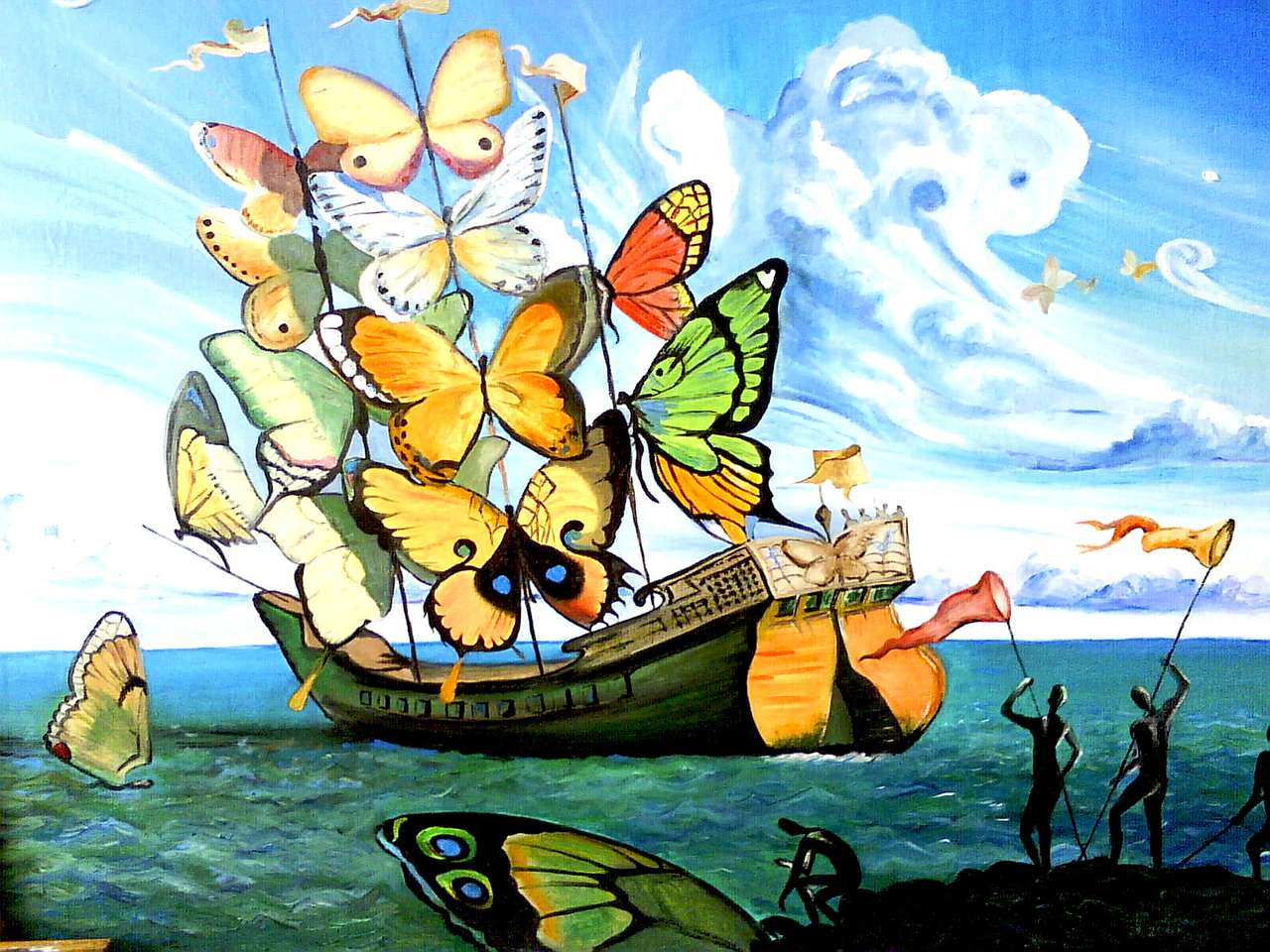 Salvador Dali Motyle. puzzle online