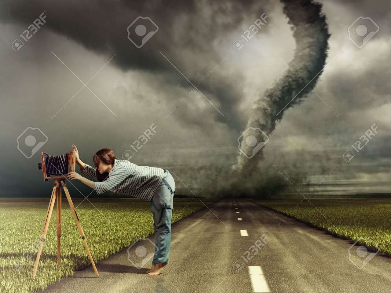 Tornado i fotografia ......... puzzle online