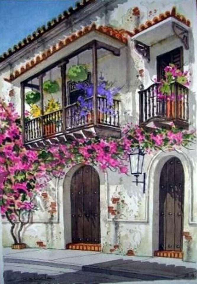 Balkon Fleuri w Kalabrii (malarstwo) puzzle online
