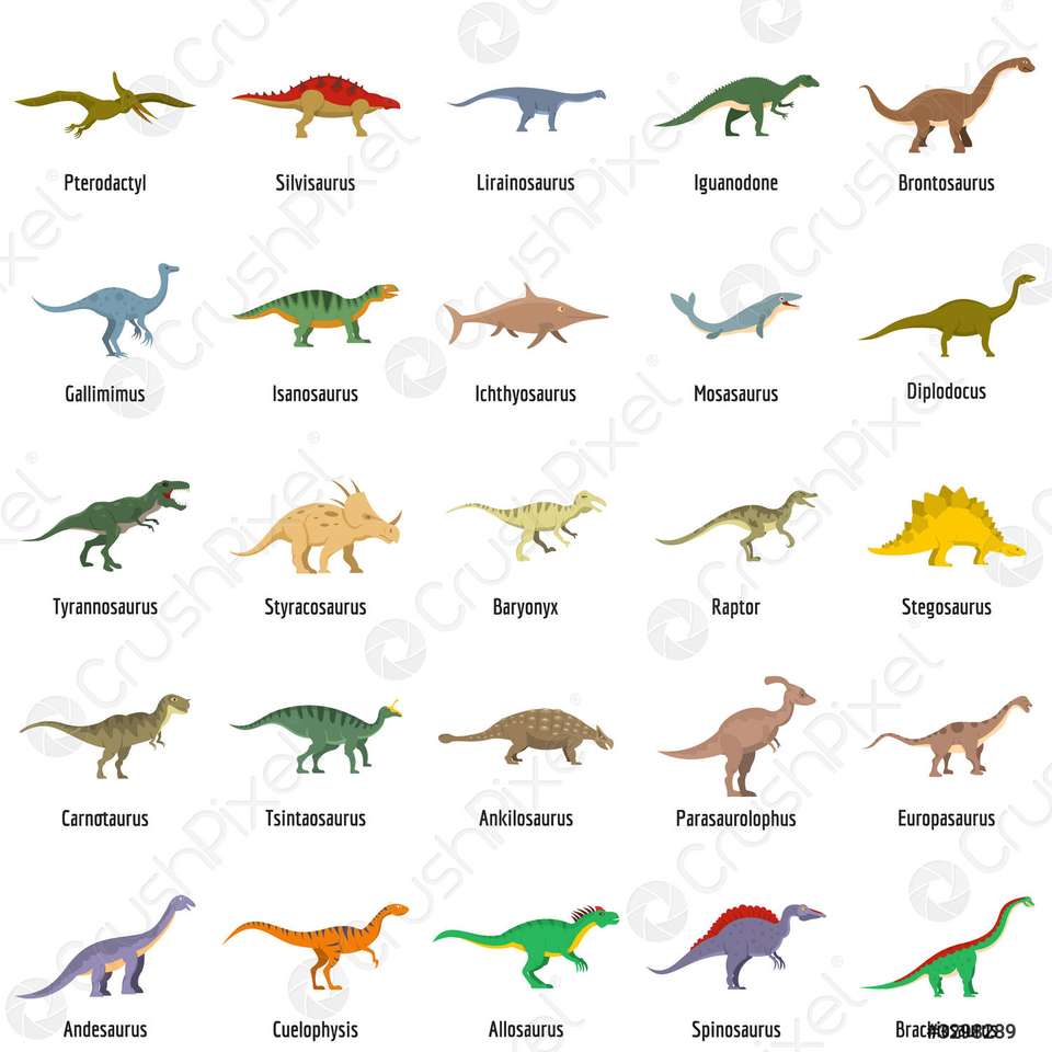 Rodzaje dinozaurów. puzzle online