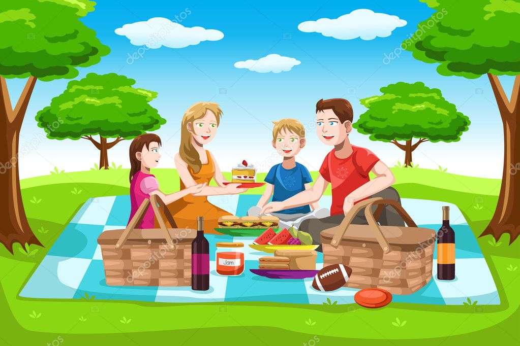 Piknik rodzinny puzzle online