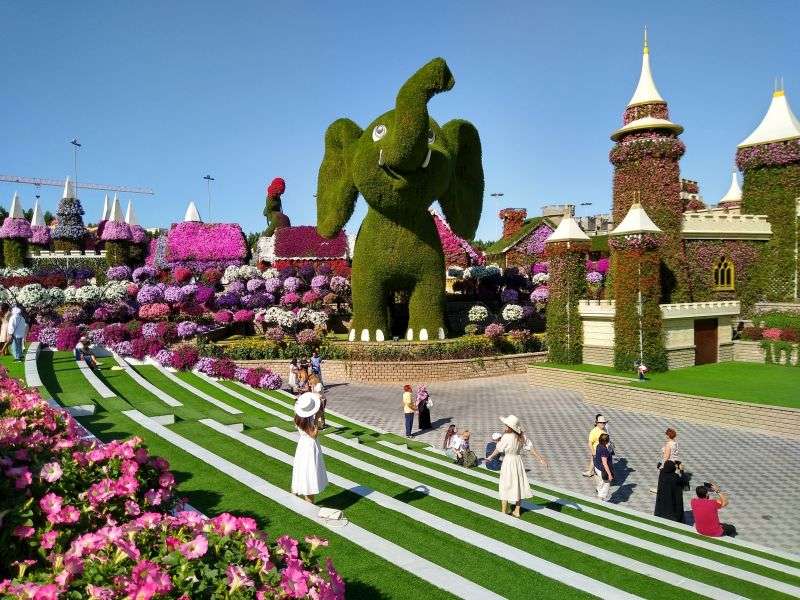 Kwiatowy ogród w Dubaju puzzle online
