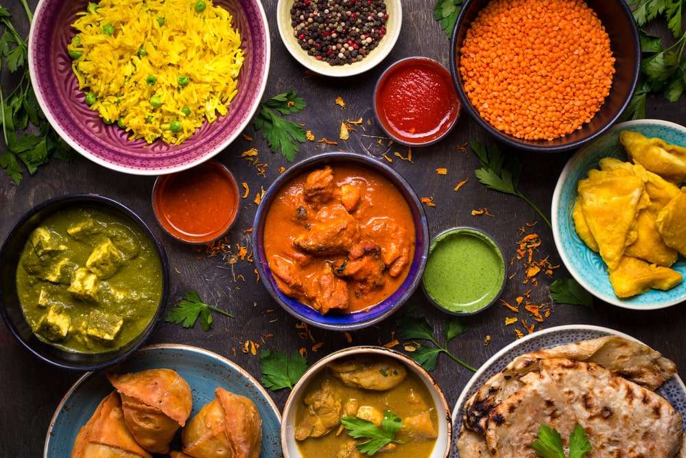 Indyjskie jedzenie puzzle online