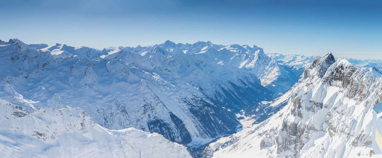 Zimowe krajobrazy alpejskie puzzle online