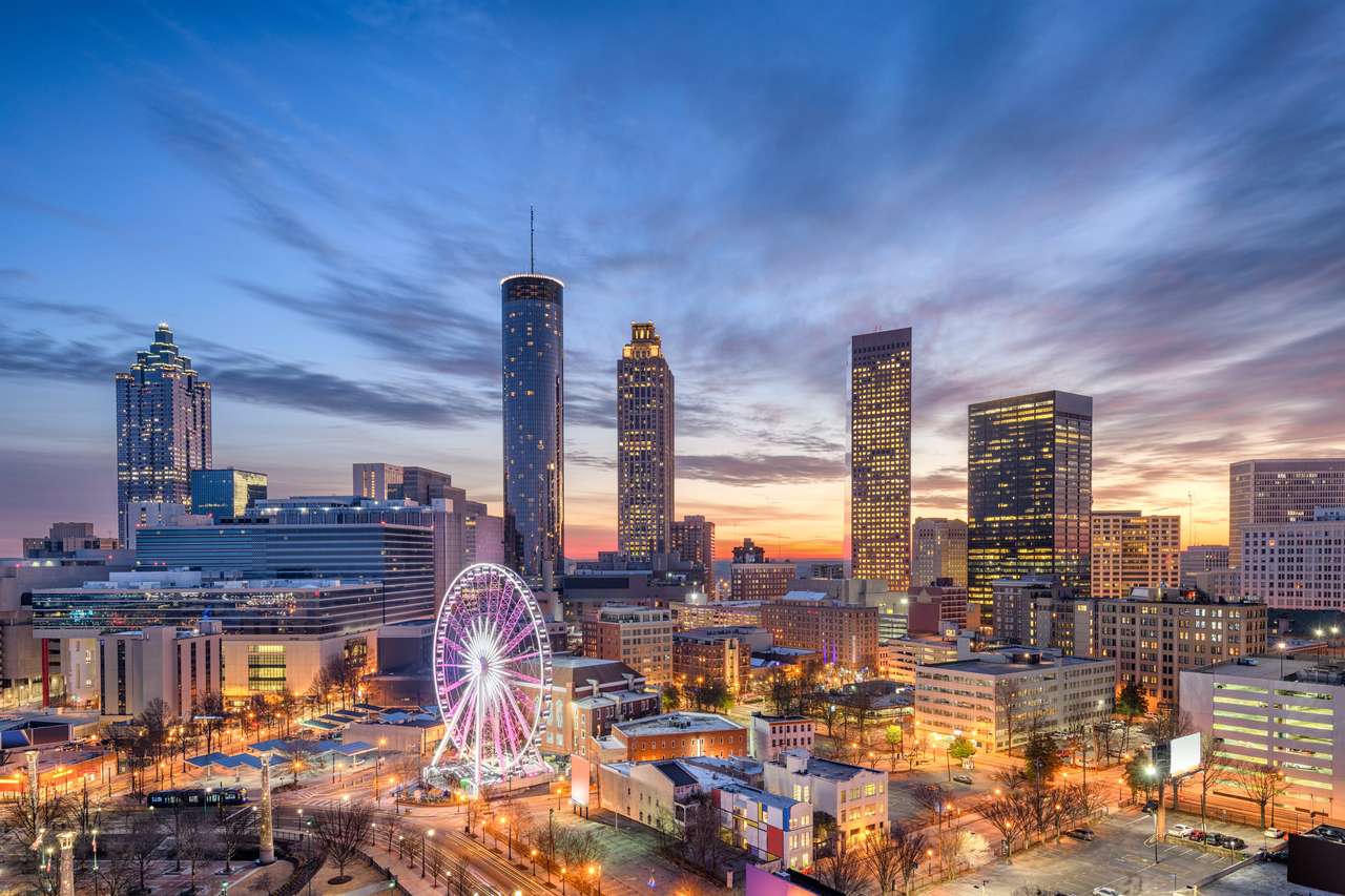 Atlanta, Georgia, SUA Downtown City Skyline puzzle