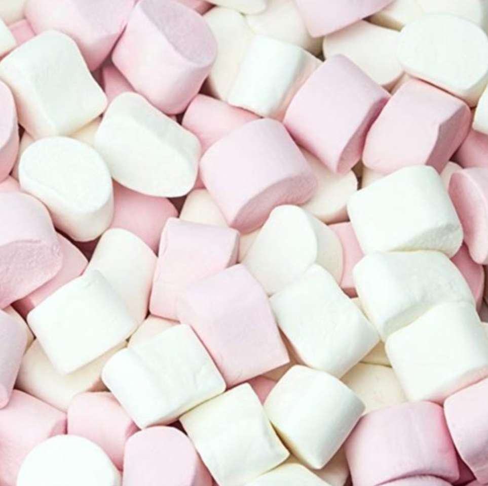 Różowe i białe marshmallows puzzle online