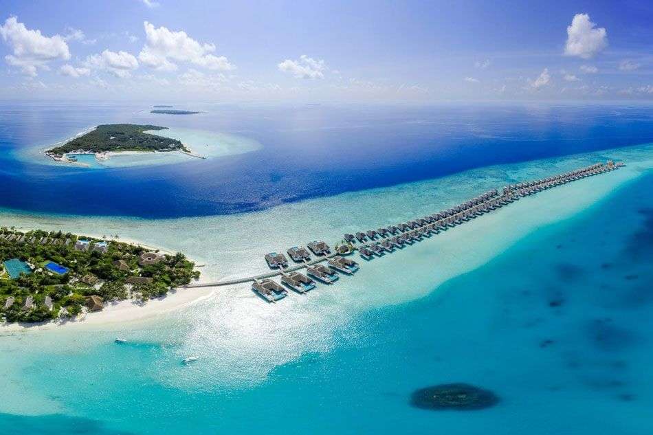Rajskie domki na balach- Malediwy puzzle online