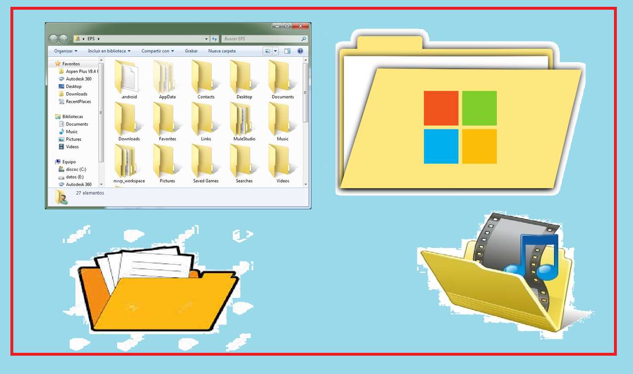 Folder Windows puzzle online