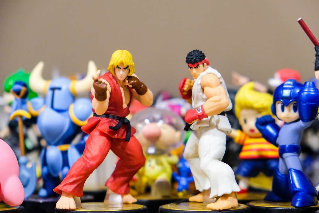 Street Fighter Ken i Figurki Ryu puzzle online