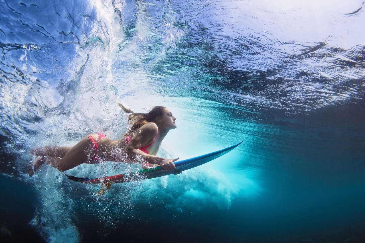 Surfuj nurkowania pod wodą puzzle online