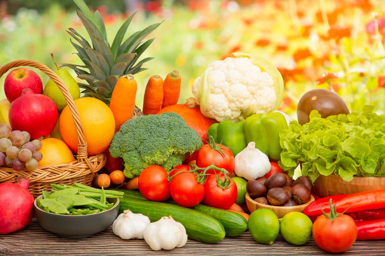 Grupa warzywa i owoce puzzle online