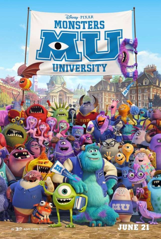 Monsters University Film Poster puzzle online