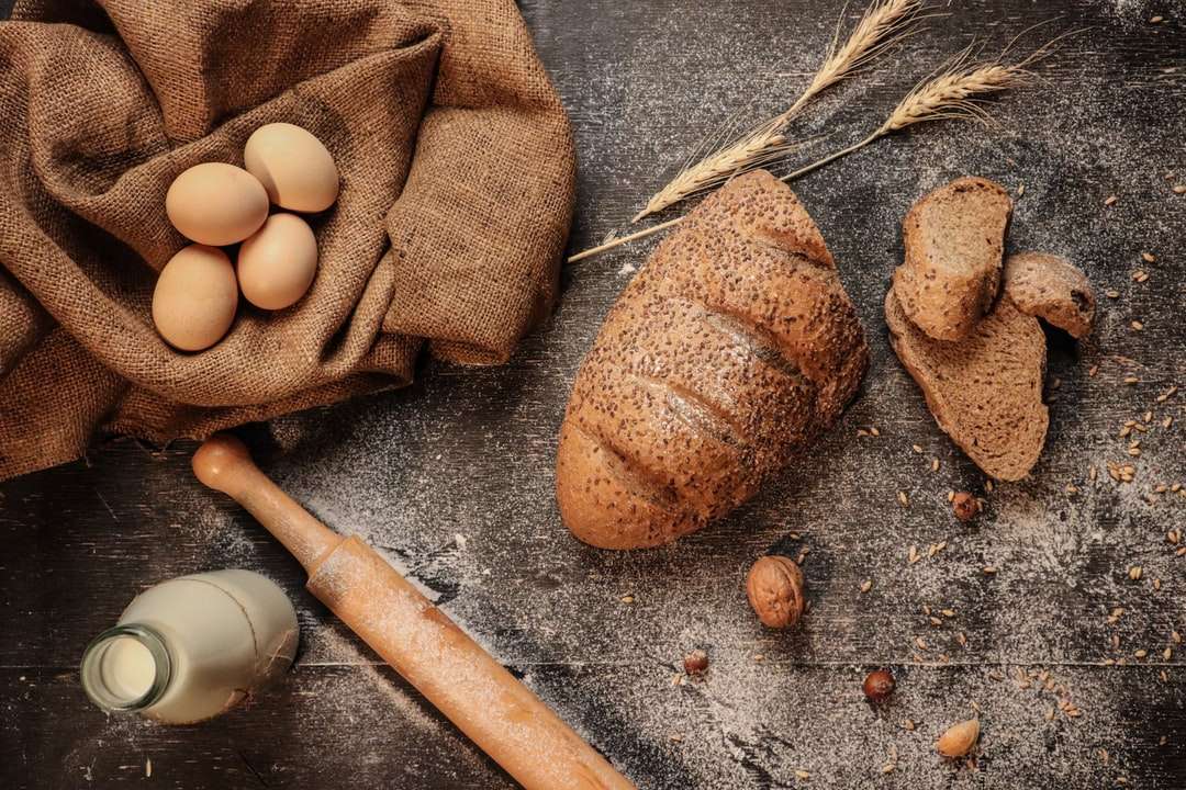 jajka, chleb, mleko i szpilka puzzle online