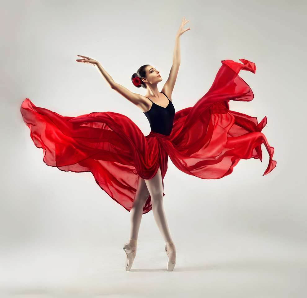 Młoda wdzięczna kobieta baletniczy tancerz puzzle online