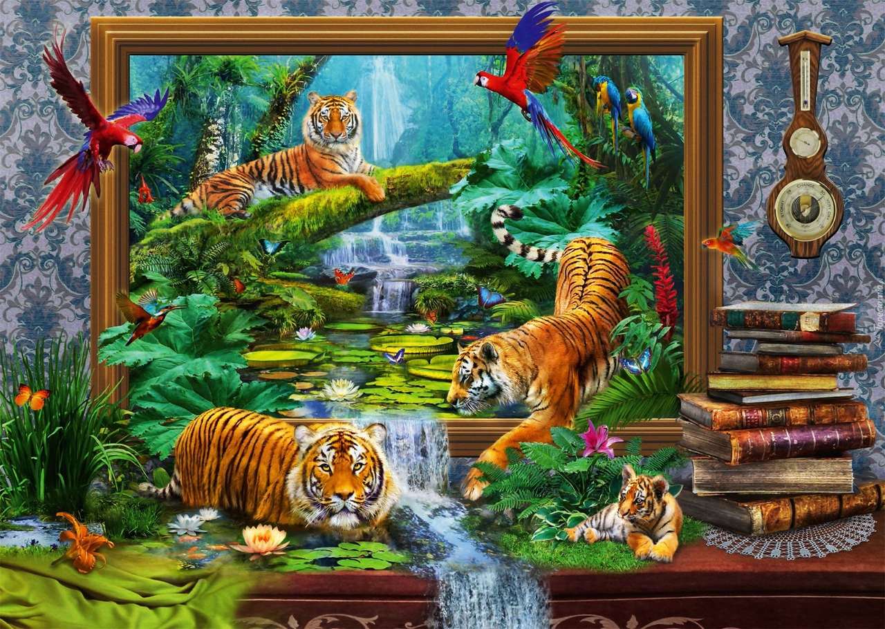 Tygrysy w ich własnym raju puzzle online