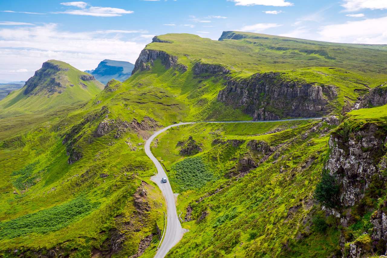 Niesamowity krajobraz na wyspie Skye w Szkocji puzzle online